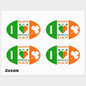 I Love Ireland Ovale Sticker (Vel)
