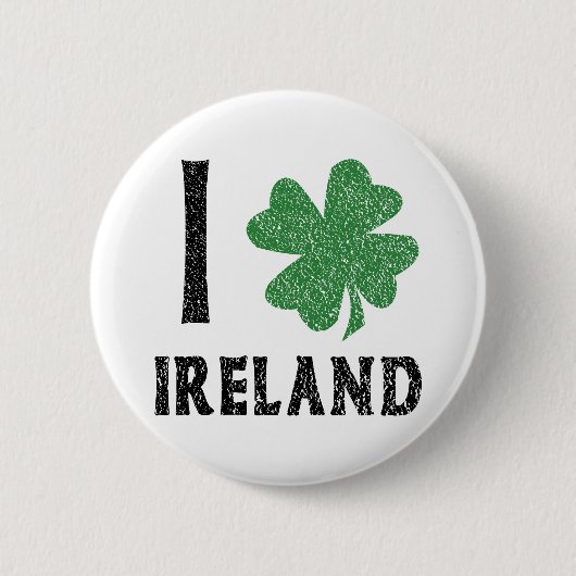 I Love Ireland Ronde Button 5,7 Cm (Voorkant)