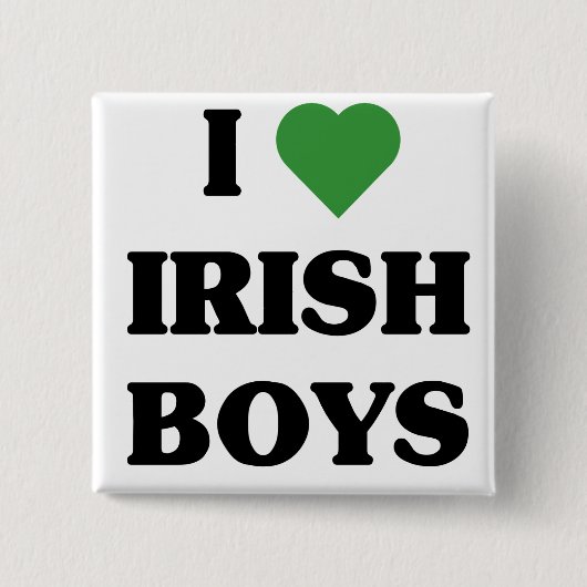 I Love Irish Boys button (Voorkant)