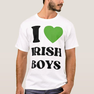 I Love Irish Boys I Red Heart British Boys Ireland T-shirt