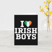 I Love Irish Boys Ierland Vlag Hart St Patricks D Kaart (Gele Bloem)
