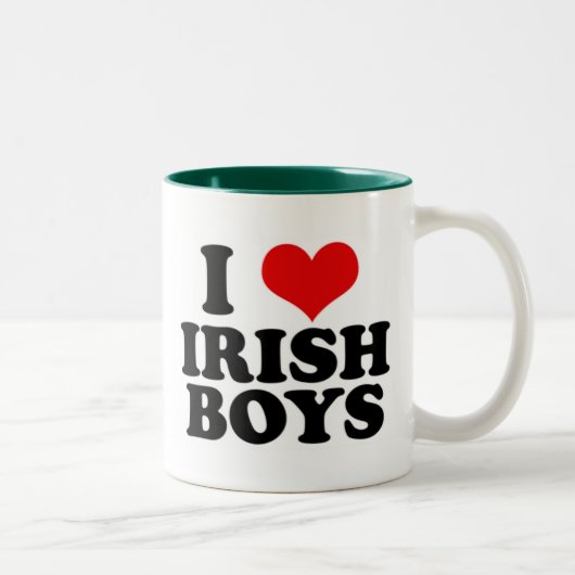 i Love Irish Boys Tweekleurige Koffiemok (Rechts)