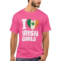 I LOVE IRISH GIRLS - St Patricks Day Ontworpen T -