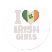 I Love Irish Girls Stickes Mooie St. Patrick's