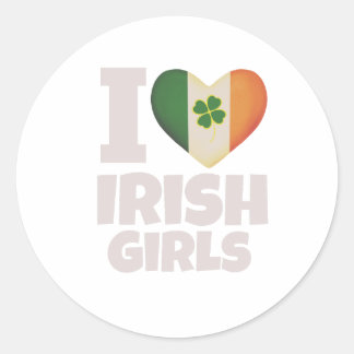 I Love Irish Girls Stickes Mooie St. Patrick's Ronde Sticker