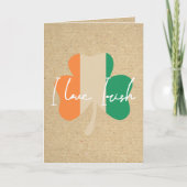 I love Irish! Kaart (Voorkant)