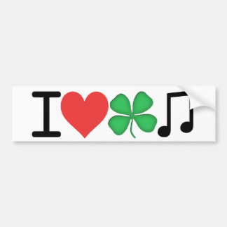I Love Irish Music Bumpersticker