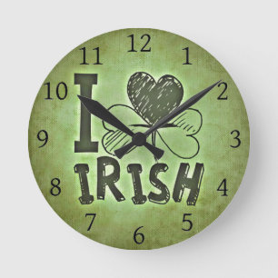 I Love Irish Ronde Klok