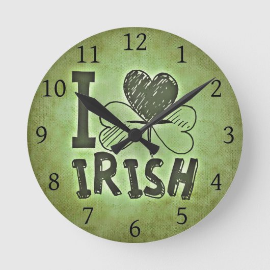 I Love Irish Ronde Klok (Voorkant)