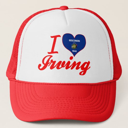 I Love Irving, Wisconsin Trucker Pet (Voorkant)