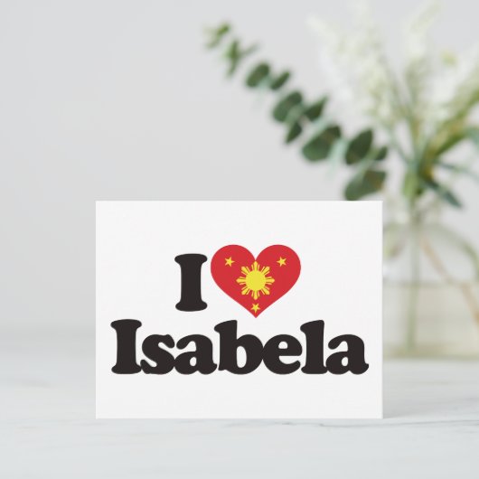 I Love Isabela Briefkaart (Staand voorkant)