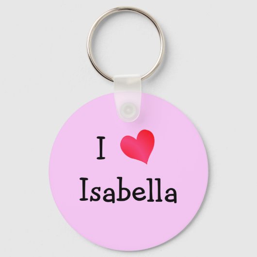 I Love Isabella Sleutelhanger (Voorkant)