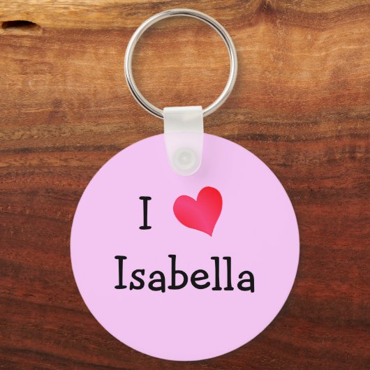 I Love Isabella Sleutelhanger (Voorkant)