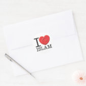 I Love Islam Ronde Sticker (Envelop)