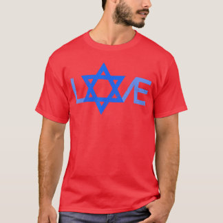I Love Israel Jewish Star of David Gift for Jew Fr T-shirt
