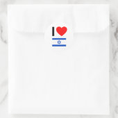 i love israel ronde sticker (Tas)