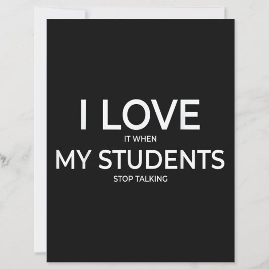 I Love It When My Students Stop Talking Highschool (Voorkant)