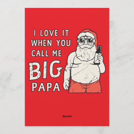 I love it when you call me big papa kaart (Achterkant)