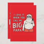 I love it when you call me big papa kaart (Voorkant / Achterkant)