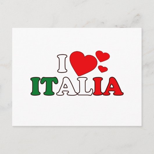 I Love Italia Briefkaart (Voorkant)