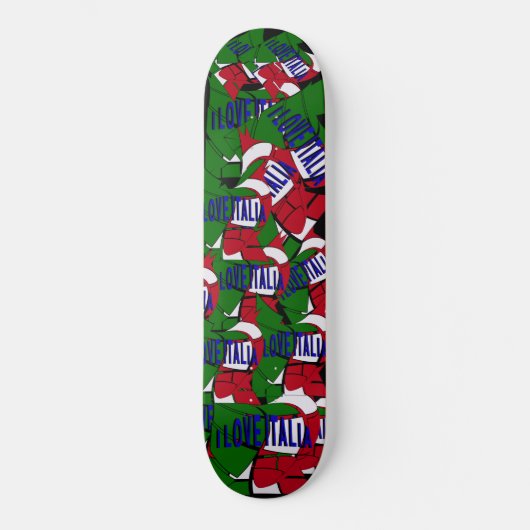 I Love Italia Persoonlijk Skateboard (Voorkant)