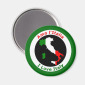 I LOVE ITALY MAGNEET (Voorkant / Achterkant)