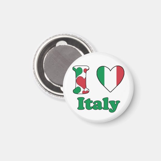 I love Italy magnet (Voorkant / Achterkant)