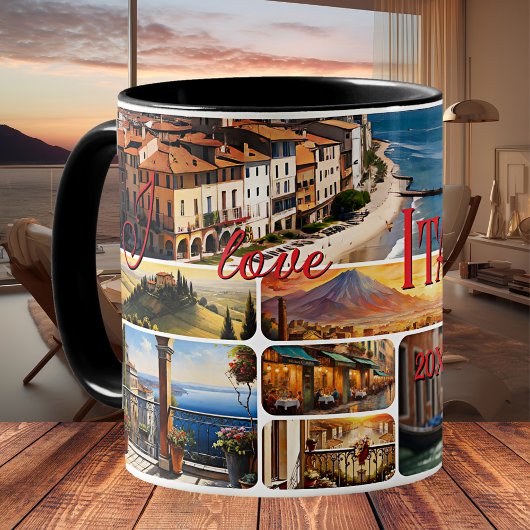 I Love Italy Travel Photo Collage  Koffiemok