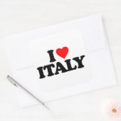 I LOVE ITALY VIERKANTE STICKER (Envelop)