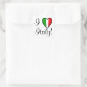 I Love Italy-Vlag van Italië-Heart Vierkante Sticker (Tas)