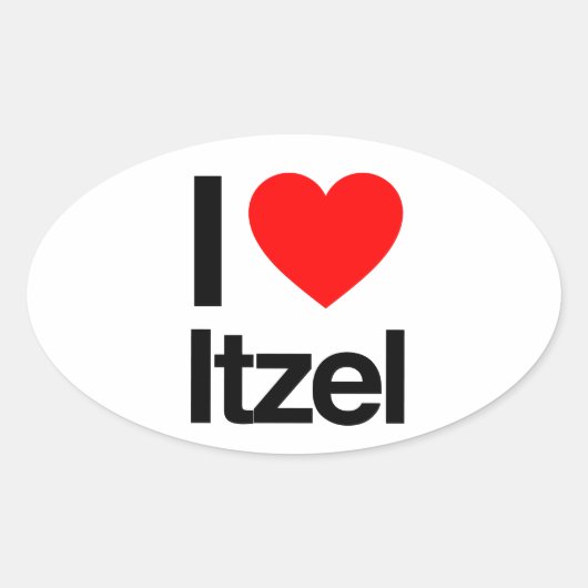 i love itzel ovale sticker (Voorkant)