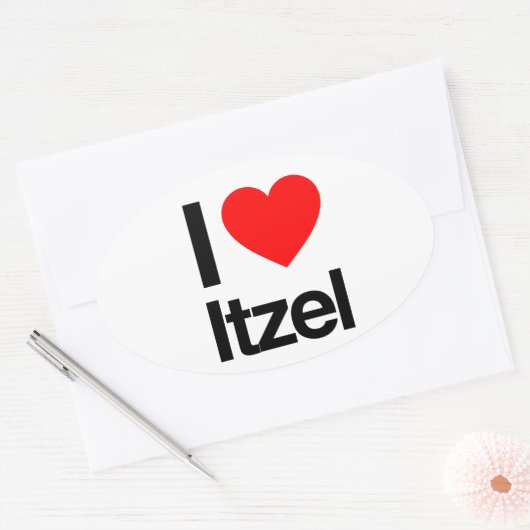 i love itzel ovale sticker (Envelop)