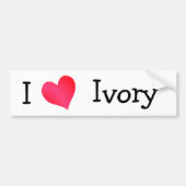 I Love Ivory Bumpersticker (Voorkant)