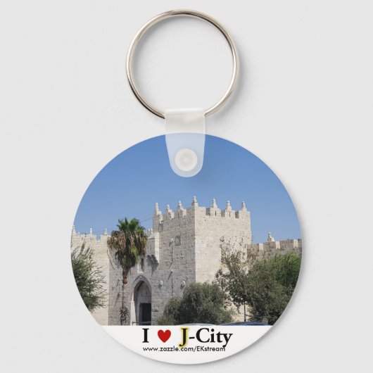 I LOVE J CITY - Damscus gate sleutelhanger (Voorkant)