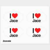 i love jace ovale sticker (Vel)