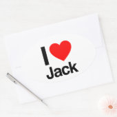 i-love jack ovale sticker (Envelop)