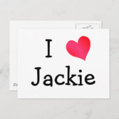 I Love Jackie Briefkaart (Voorkant / Achterkant)