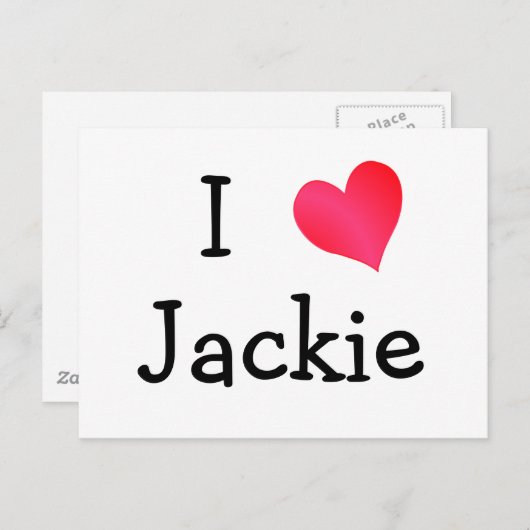 I Love Jackie Briefkaart (Voorkant / Achterkant)
