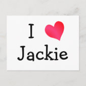 I Love Jackie Briefkaart (Voorkant)