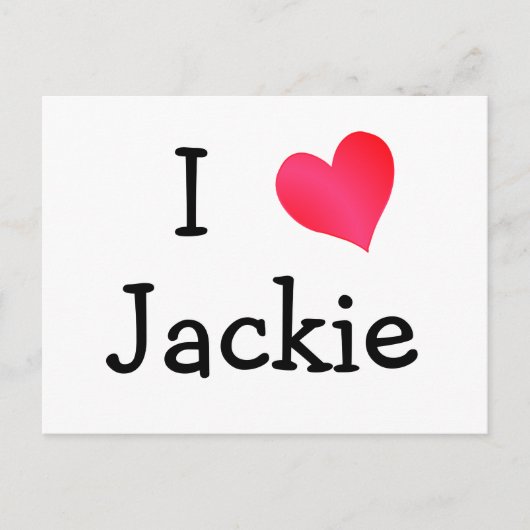 I Love Jackie Briefkaart (Voorkant)