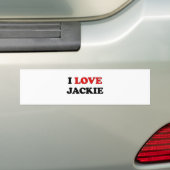 I Love Jackie Bumpersticker (Op auto)