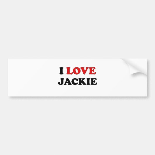 I Love Jackie Bumpersticker (Voorkant)