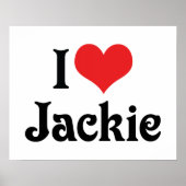 I Love Jackie Poster (Voorkant)