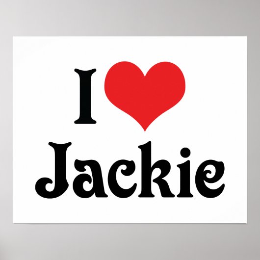 I Love Jackie Poster (Voorkant)