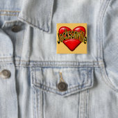 I Love Jacksonville Vierkante Button 5,1 Cm (In situ)