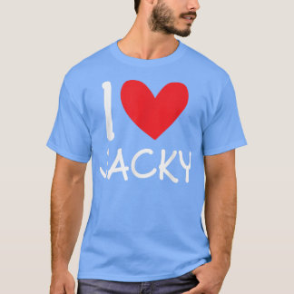 I Love Jacky Name Personalized Girl Woman BFF Frie T-shirt