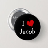 I Love Jacob Ronde Button 5,7 Cm (Voorkant /achterkant)