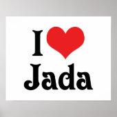 I Love Jada Poster (Voorkant)