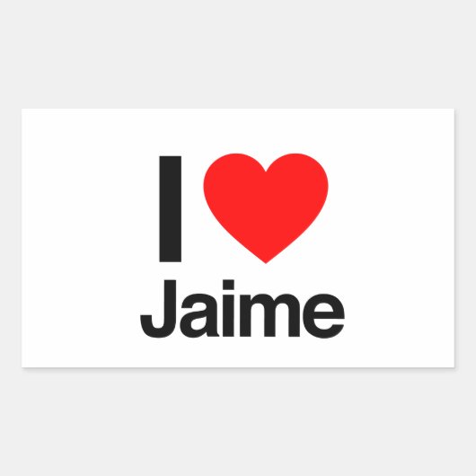 i love jaime rechthoekige sticker (Voorkant)