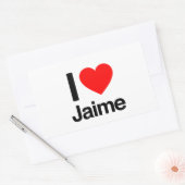i love jaime rechthoekige sticker (Envelop)